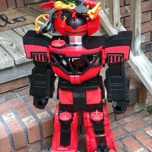 Imaginext Black Red Power Rangers Morphin Megazord Giant Robot 27"